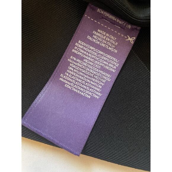 Ralph Lauren Collection Purple Label Chiffon paneled stretch knit midi dress $3k - Picture 11 of 13